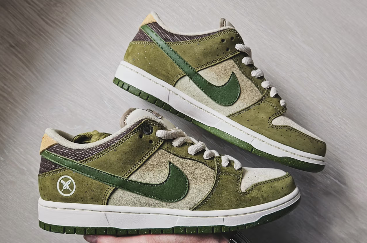 Nike sb dunk low green sales