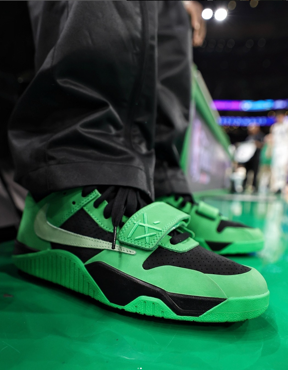 Spotted Travis Scott Jumpman Jack Celtic Green CrepProtect UK