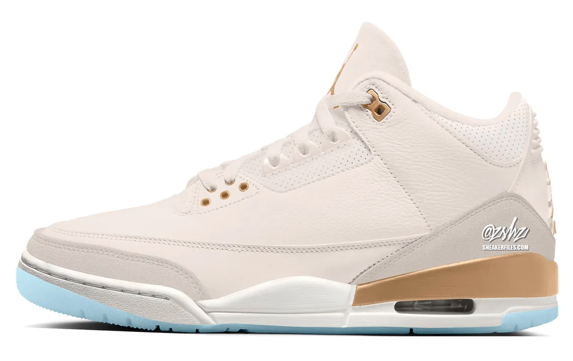 jordan 3 white gold