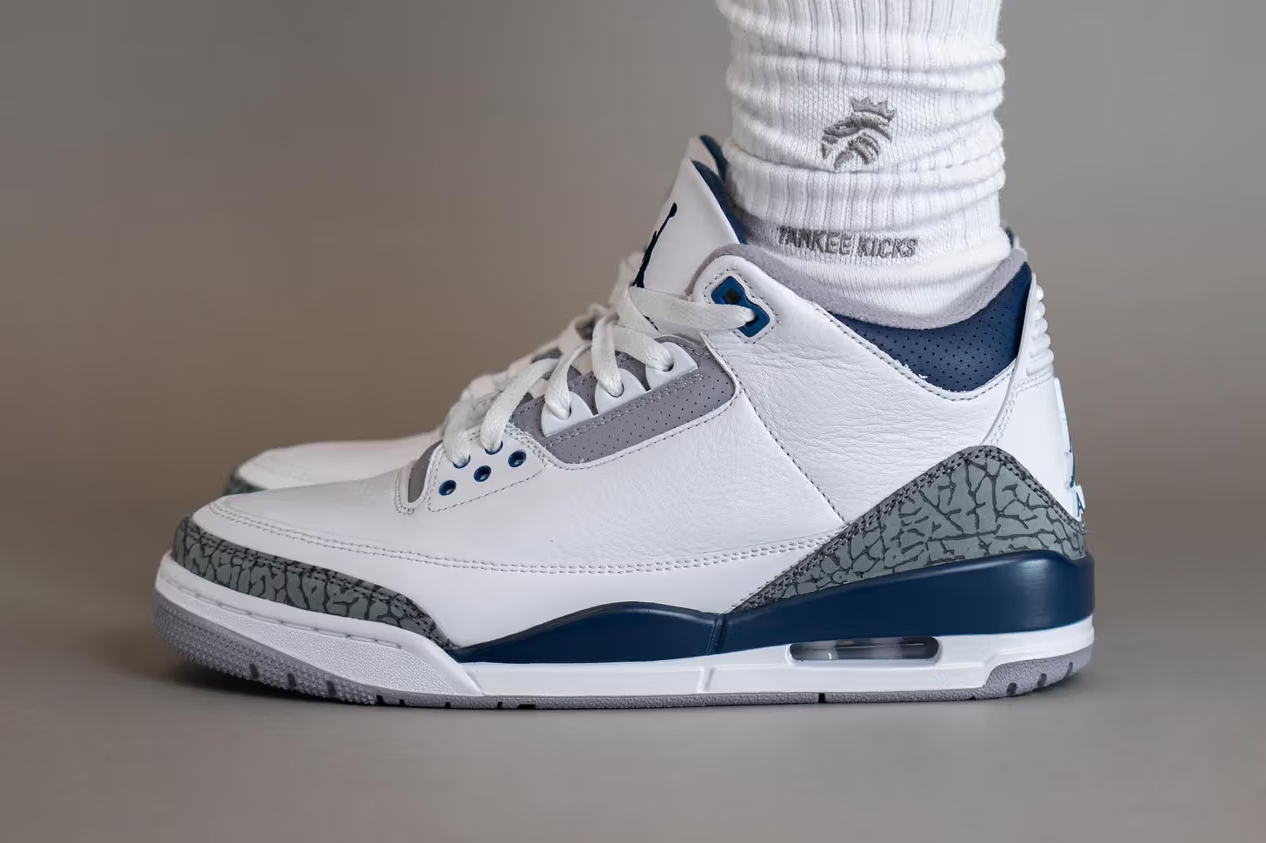 retro 3 jordans navy blue
