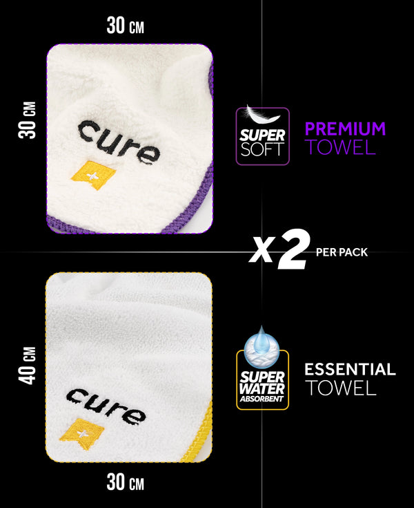 Foam X premium towel & essential towel 2 Pack