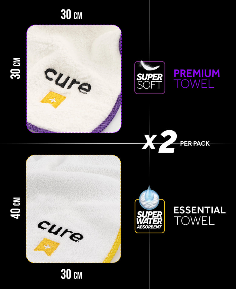 Foam X premium towel & essential towel 2 Pack